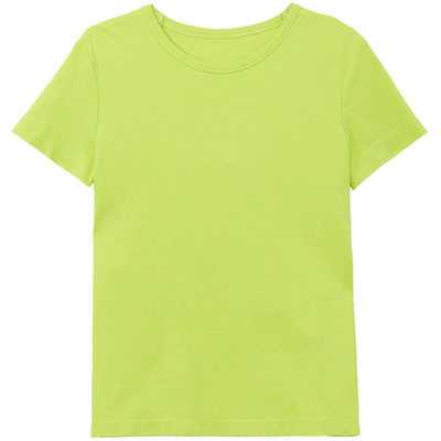 夏日活力芽绿色英文字母印花T恤