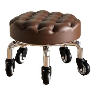 家用滑轮矮凳椅子万向轮小凳子儿童学步矮凳美甲美缝凳小板凳凳子