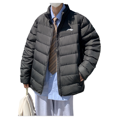 运动羽绒服李宁加绒保暖立领男款