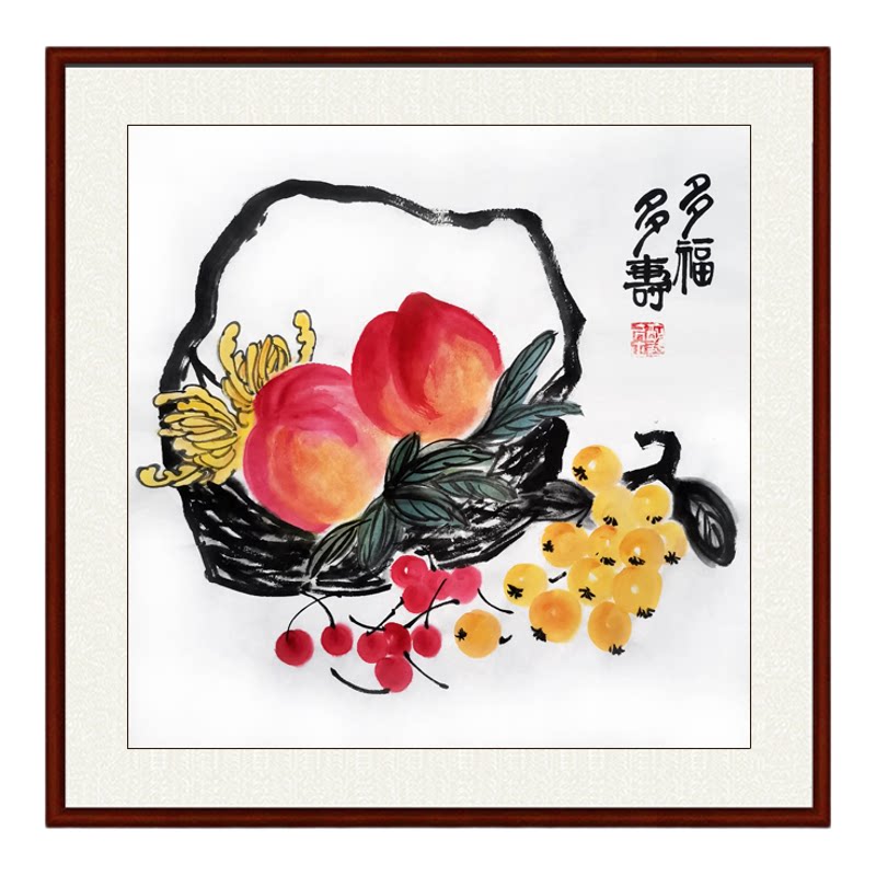 纯手绘国画花鸟画客厅卧室玄关