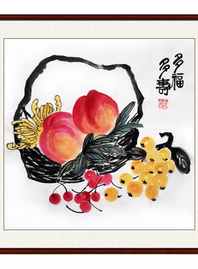 纯手绘国画花鸟画客厅卧室玄关