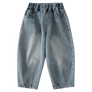 男童牛仔裤2026春装新款春秋款儿童中大童男孩帅气长裤休闲裤潮范