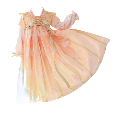 汉服女童春装2026新款儿童古装国风唐装女孩古风超仙公主襦裙春秋