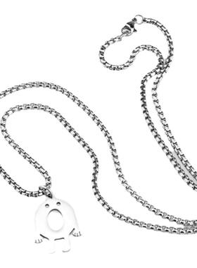 钛钢钛钢方珠链男女小众设计感