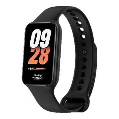 适用小米手环8active表带Xiaomi smart Band8 Active硅胶一体替换带智能运动手环保护套表壳男女通用腕带配件