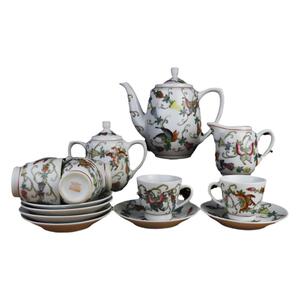景德镇567外销瓷15头蝶恋花茶具