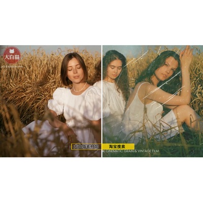 Premiere模板 11款纸张拼贴噪点灰尘纹理划痕特效叠加包pr模板