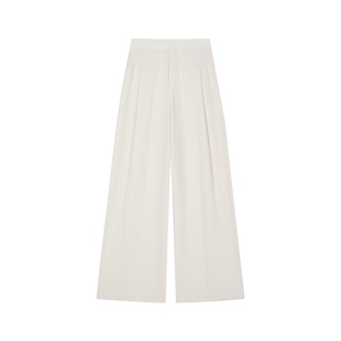 古力娜扎同款CRUSH Collection2025年早秋新款羊毛针织休闲阔腿裤