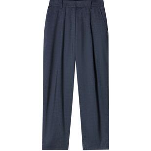 【亚麻】PSALTER诗篇高支棉麻超薄色织直筒修身九分西装裤夏