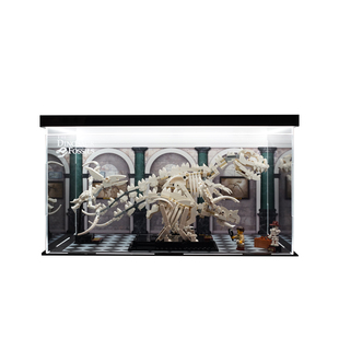 KGBOX乐高恐龙化石21320亚克力展示盒模型防尘罩透明积木