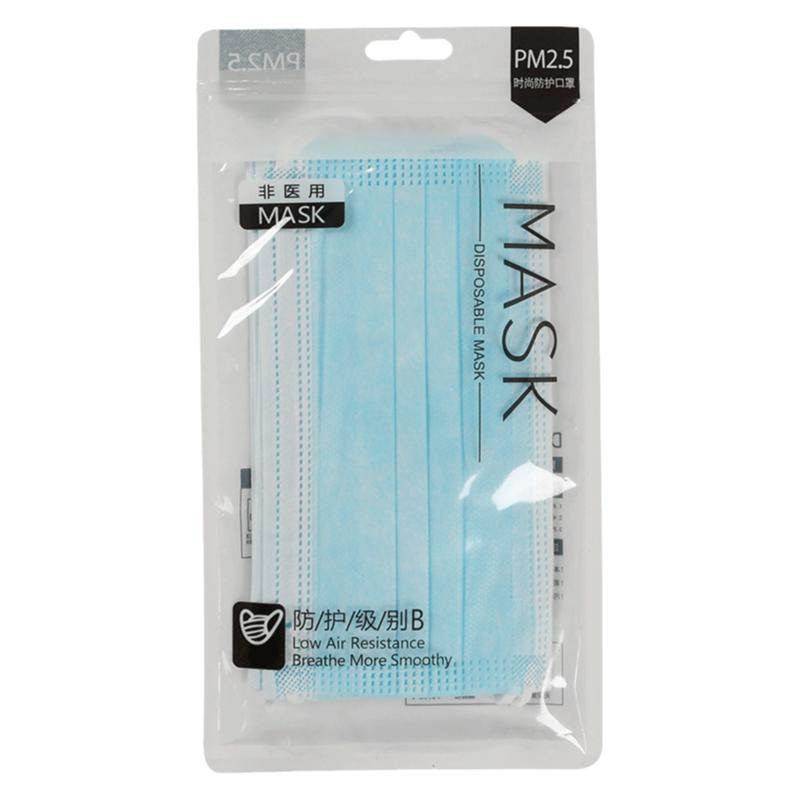 口罩一次性三层蓝男潮女口鼻防晒遮脸防粉尘透气不勒耳非独立包装