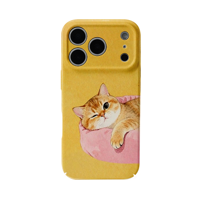 适用于iPhone17手机壳菲林壳可爱睡觉猫咪创意全包保护套个性创意适用华为mate80promax苹果15/16/13磨砂软壳