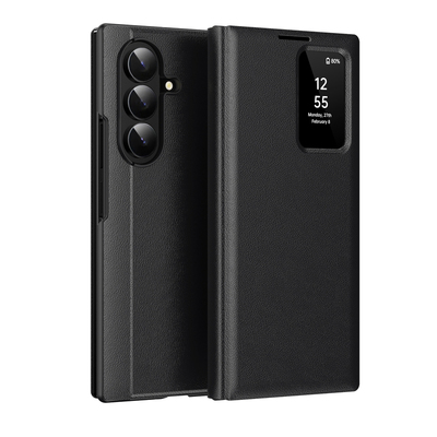 适用于三星galaxy z trifold三折叠手机壳trifold保护套智能视窗可插卡皮套中轴全包ztrifold皮套防摔男女