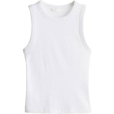 HM女装背心吊带冬季罗纹柔软舒适无袖白色背心1250800