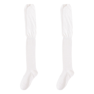 过膝堆堆袜子女春夏季长筒大腿棉袜月子孕妇松口不勒高筒半筒长袜