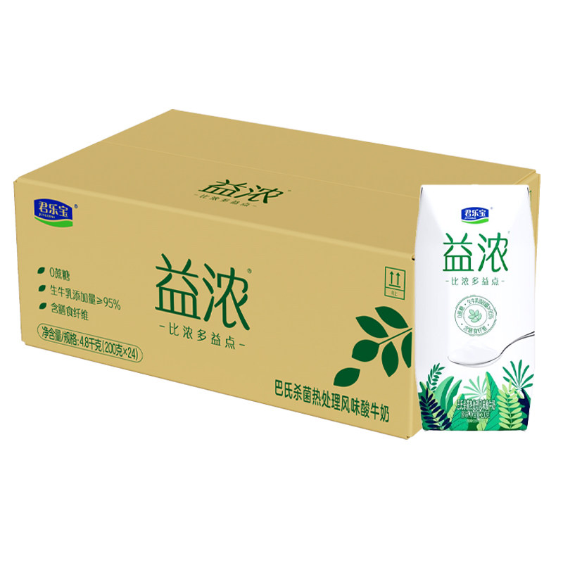 君乐宝益浓0添加蔗糖酸奶200g*24