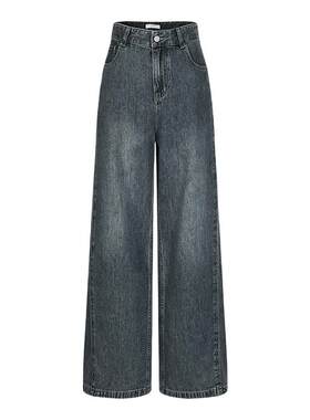 MOUSSY 2026夏季新品丹宁复古风阔腿高腰直筒牛仔裤028JSA11-1040
