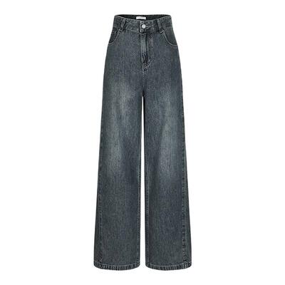 MOUSSY 2026夏季新品丹宁复古风阔腿高腰直筒牛仔裤028JSA11-1040