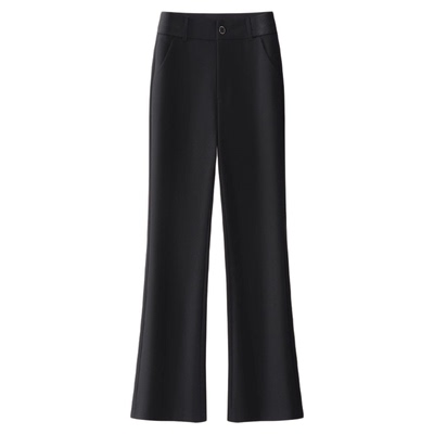 啄木鸟春秋爆款女士裤子新款高腰显瘦气质喇叭裤时尚西装微喇女裤