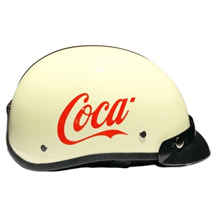 新国标3C认证摩托车头盔复古安全帽防晒可乐夏季男女机车瓢电动半