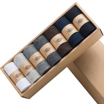 袜子男防臭黑色秋季长绒棉中筒袜