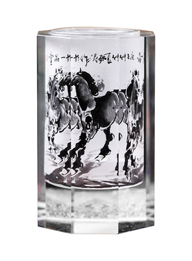 笔筒马到成功书桌同学领导摆件