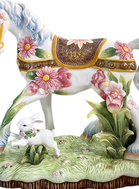 陶瓷大号田园客厅书房装饰摆设