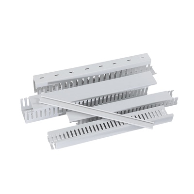 美凯玲浅灰色pvc线槽明装阻燃u型