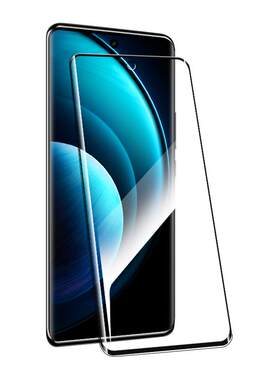 奔雀适用vivoX100钢化膜全屏X100Pro手机膜防指纹5G无白边曲面玻璃防摔防爆保护VIVO高清护眼抗蓝光屏保贴膜