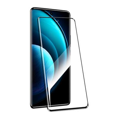 奔雀适用vivoX100钢化膜全屏X100Pro手机膜防指纹5G无白边曲面玻璃防摔防爆保护VIVO高清护眼抗蓝光屏保贴膜