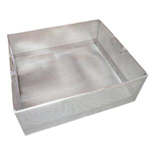 304不锈钢板冲孔网筐圆孔篮筐食品工业用清洗灭菌消毒沥水篮定制