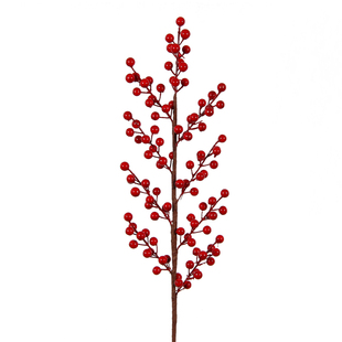 婚庆仿真冬青红果单支相思红豆吉祥果泡沫果福桶摆件插花配材红果