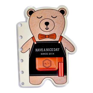 QY手帐er的小熊呆卡A5A6A7奇葩M5方方子A5slim手工塑封分隔页