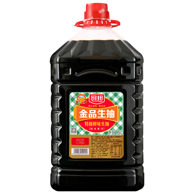 厨邦金品生抽5L商用大桶餐饮装卤味炒菜批发鲜酱油凉拌特鲜厨房用