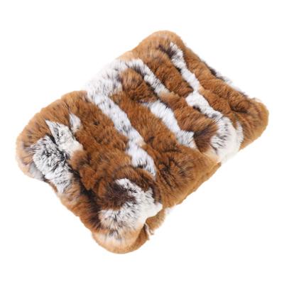 獭兔毛冬季弹力网皮草围巾脖套