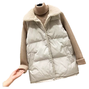 羊羔毛马甲女羽绒棉马夹女秋冬短款背心2025新款宽松百搭坎肩外套