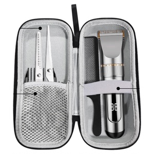 适用理发器多功能收纳包通用电推剪保护盒美发工具箱发型师专用工具包加厚外壳内置短绒防摔减震收纳数码配件