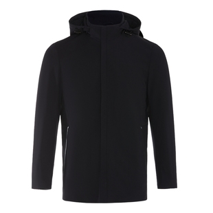 【含兔皮毛】圣得西男士时尚保暖尼克服2025冬季款简约干练外套