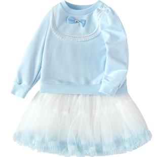 巴拉巴拉童装儿童套装女童上衣秋装2025纱裙两件套休闲小童甜美潮