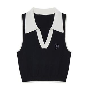 EDGII 网球服女上衣速干显瘦运动训练服短款polo领衫上衣网球衫