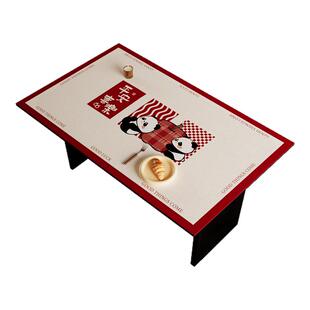 新年餐桌垫防水防油免洗餐桌垫红色茶几桌垫布皮革桌布台面保护垫