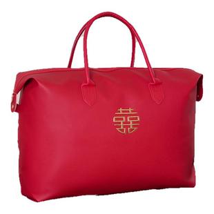 2025新款高档皮包喜被收纳袋结婚手提袋婚庆用品陪嫁婚房袋子红色