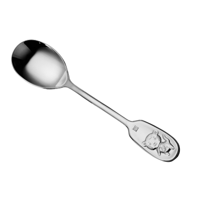 朗维304抗菌卡通十二生肖勺创意可爱宝宝家用儿童咖啡长柄饭勺子