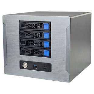 4盘位NAS机箱多盘位热插拔背板nas机箱ITX主板飞牛OS家用网络存储