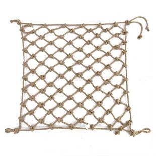 麻绳网格装饰网吊顶棚网攀爬网隔断照片墙面挂衣网楼梯防护围栏网