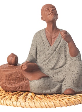 中式历史人物伯牙抚琴摆件