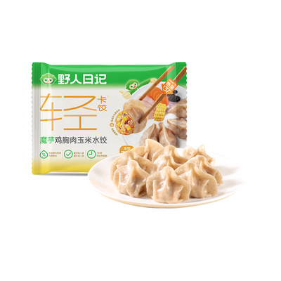 野人日记魔芋鸡胸肉玉米饺子