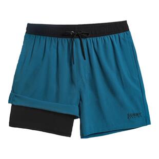 双层可下水沙滩裤男速干内衬防尴尬弹力宽松平角温泉泳裤海边度假