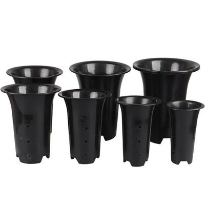 兰花盆带侧孔简约塑料送插牌网套