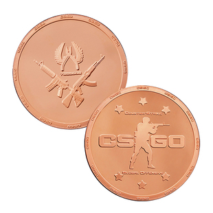 CSGO反恐精英游戏幸运币 紫铜色硬币全球攻势纪念章CS徽章纪念章